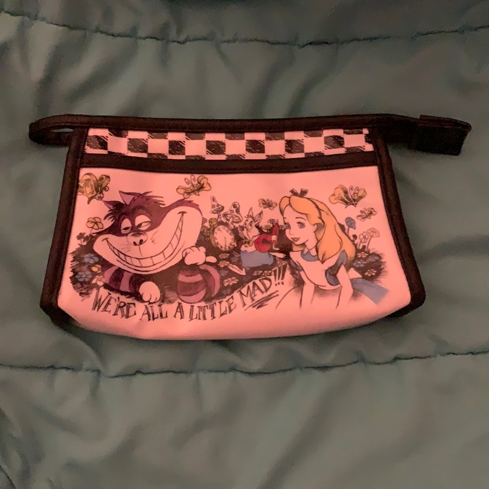 Alice in Wonderland “Mad Here” Makeup Bag